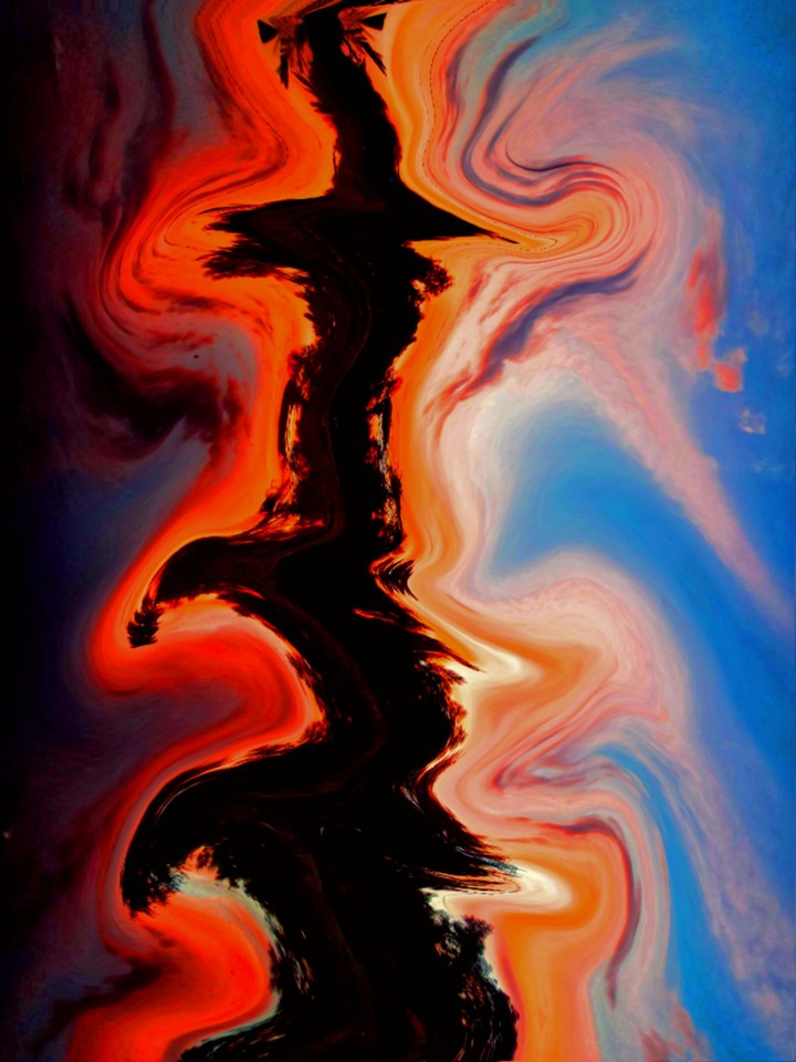 abstract sunset