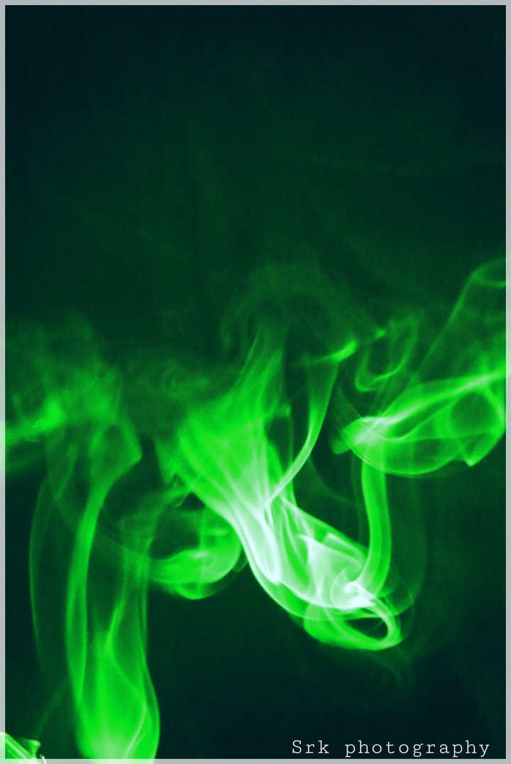 smoke photography green effect