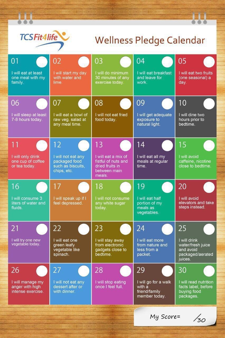 Fitness Calendar