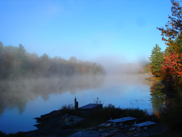 Foggy lake