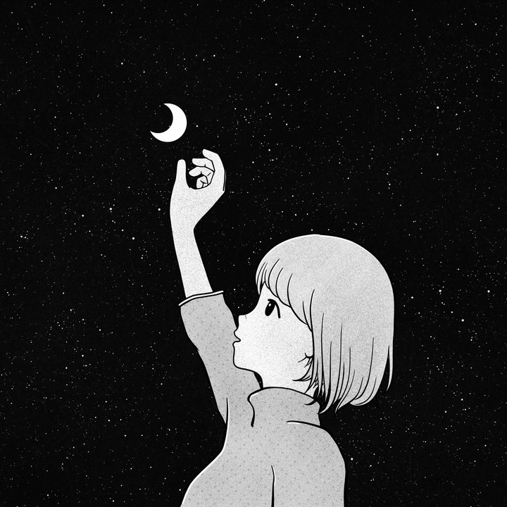 moon, woman