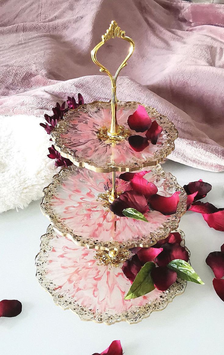 Floral Resin Tower /Cake stand
