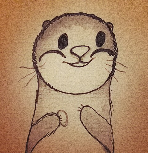 hand art - Otter Illustration
