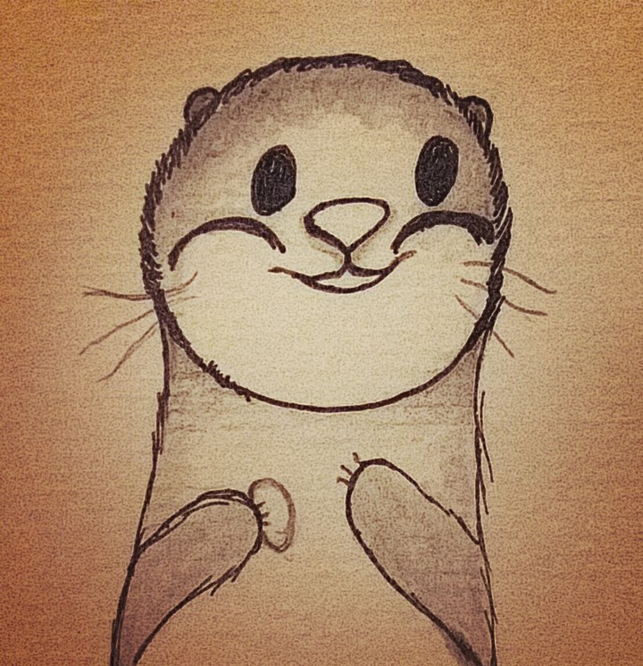 hand art - Otter Illustration