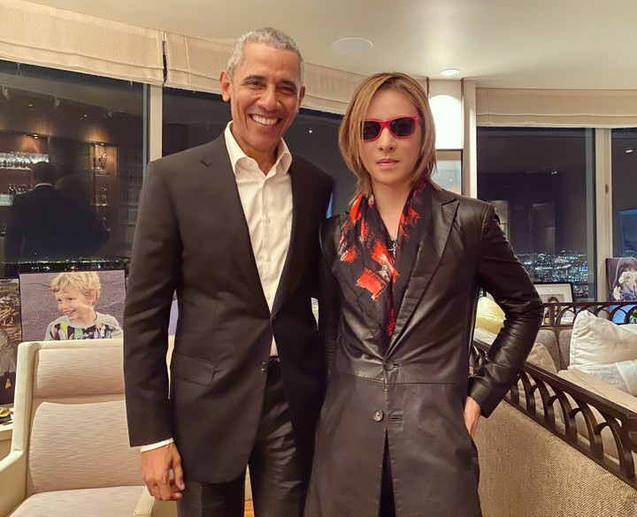Yoshiki with former President Barrack Obama