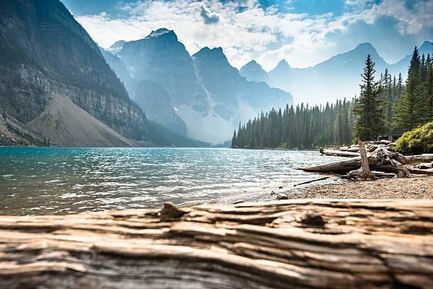 Moraine Lake in Banff National Park - Canada - stock photo