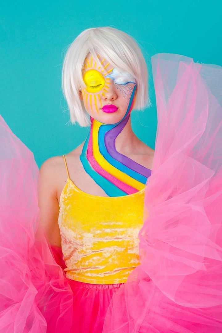 Rain bow girl