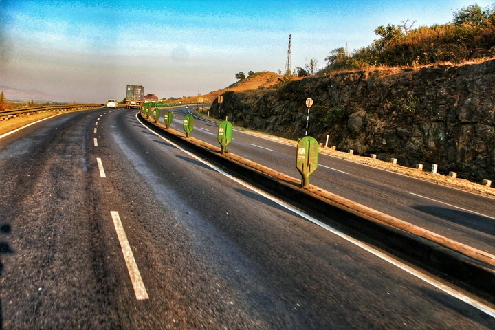 highway road nature green