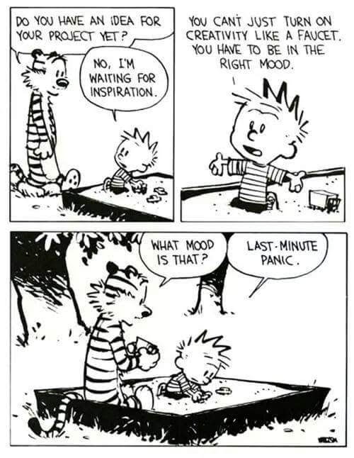 Last minute panic..