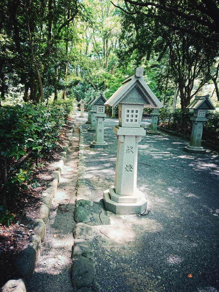 At the shrine