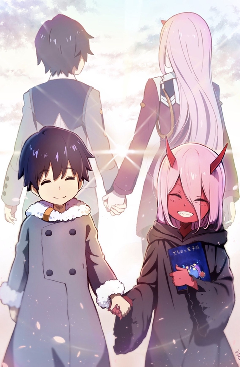 Hiro and Zero Two