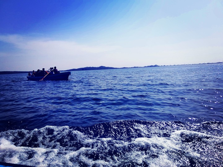 boat in blue water