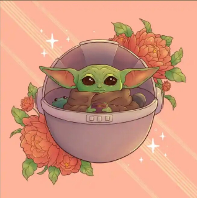 Pink baby yoda~