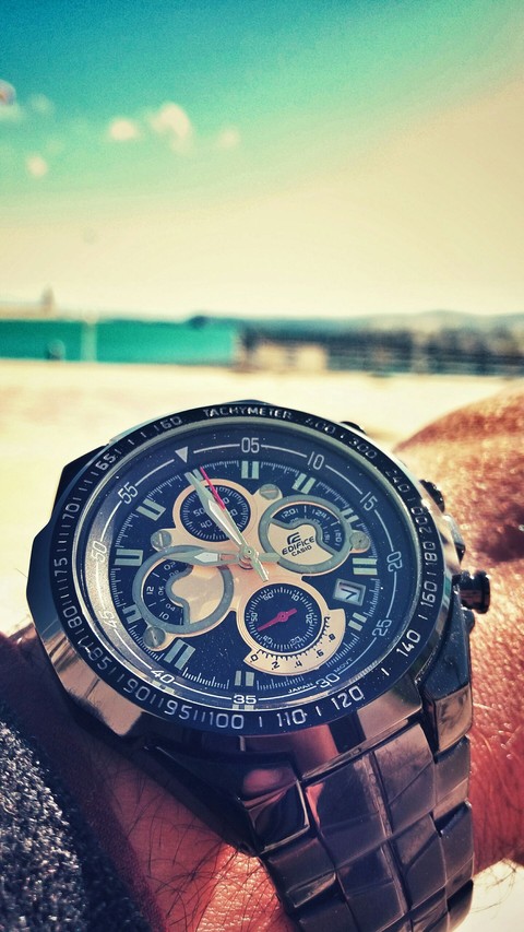 watch and beach
