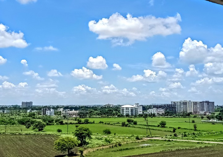 clouds like a cotton or far. .