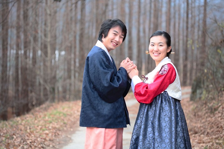 Couple in Korean Dress II