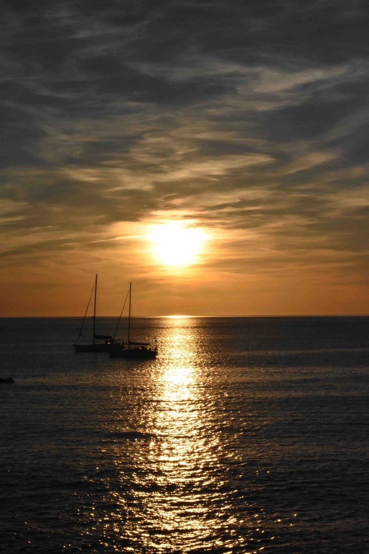 sunset on the sea
