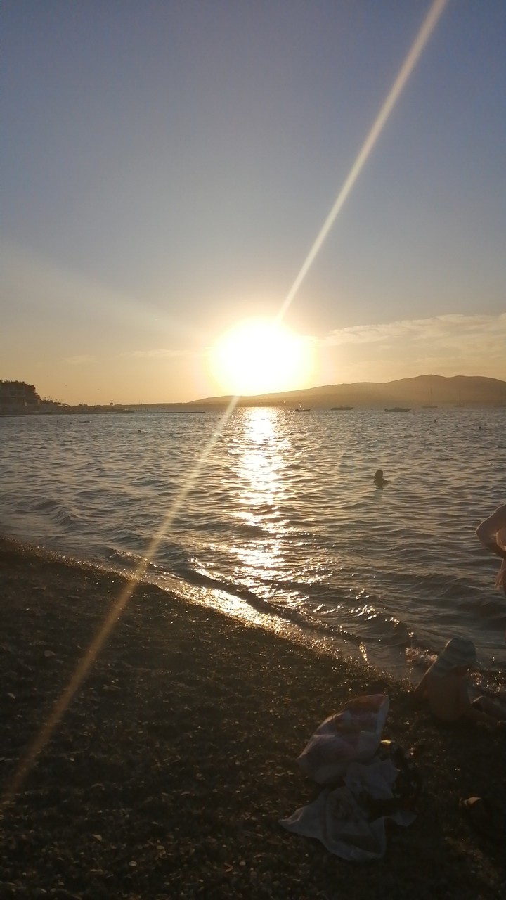 заката на море