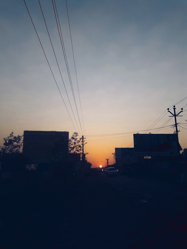 Sunset on the Road