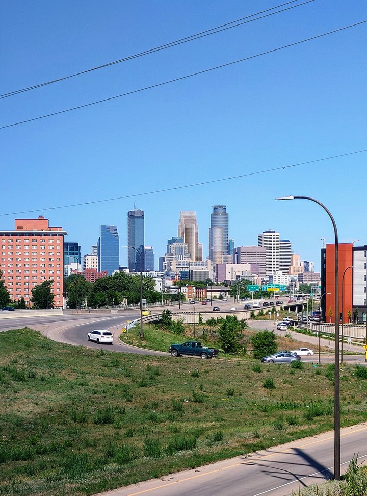 Minneapolis from the highway