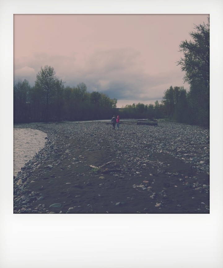 old Polaroid, river bank