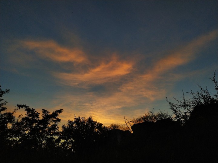 Sunset.