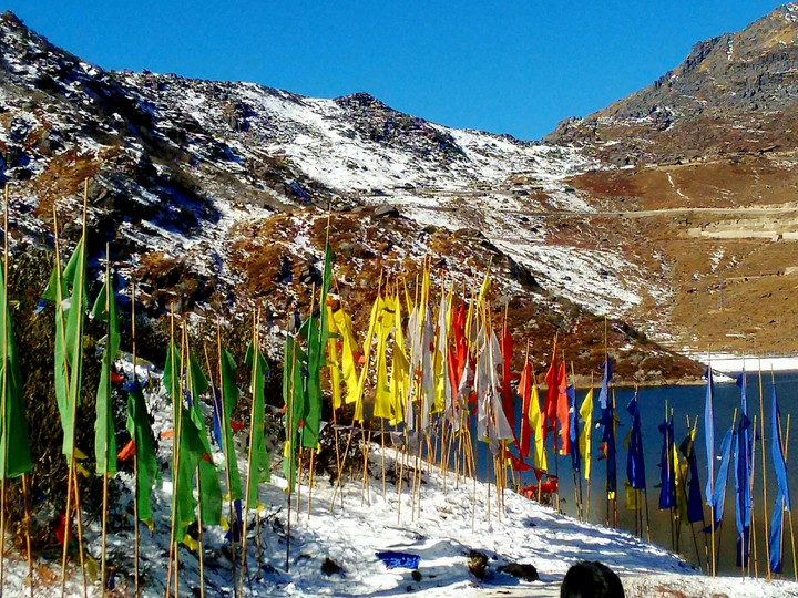 Glittering Mountain & Frozen lake
