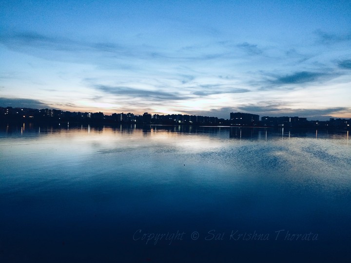 Water and sunset