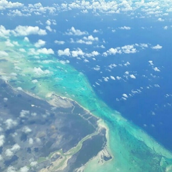 Caribbean aerial view