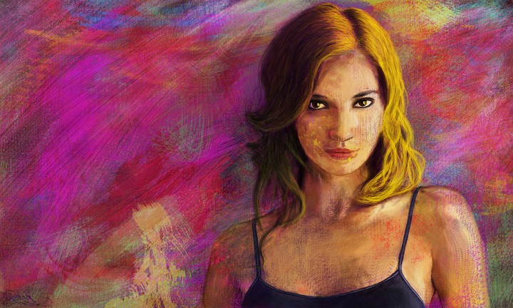 femme peinte
