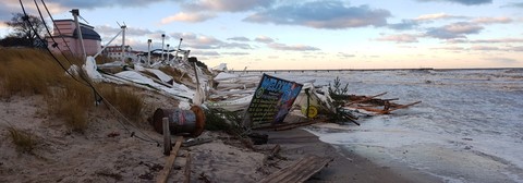 Sturm an det Ostsee.