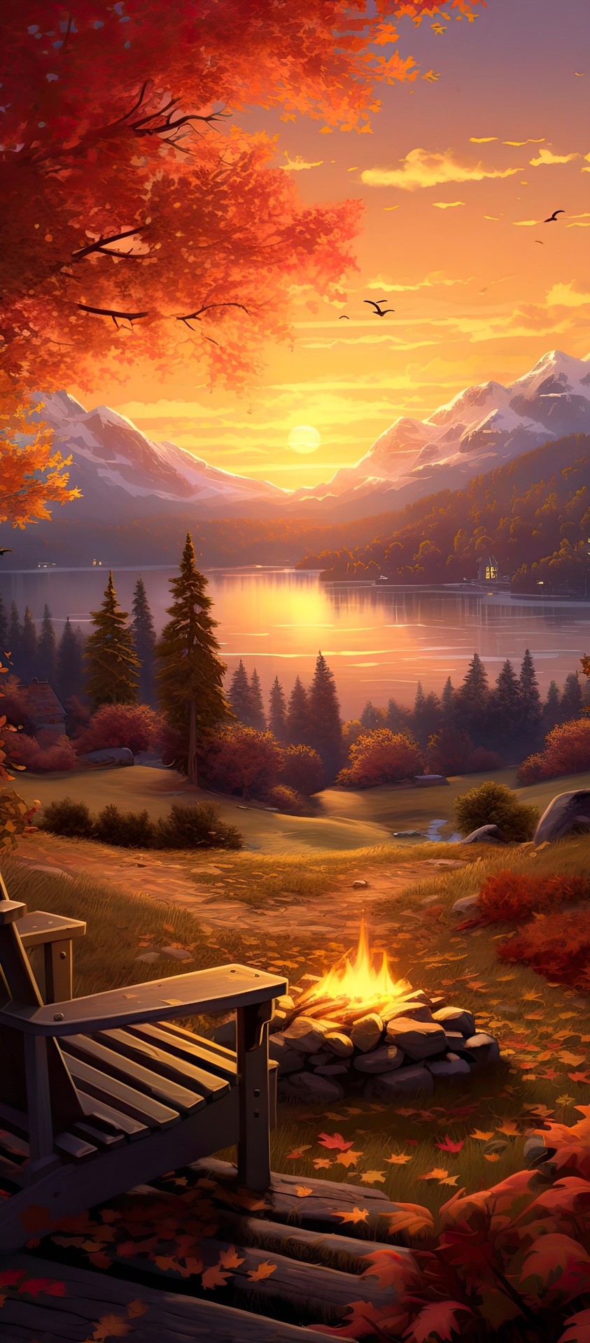 тапети landscapes, sunset