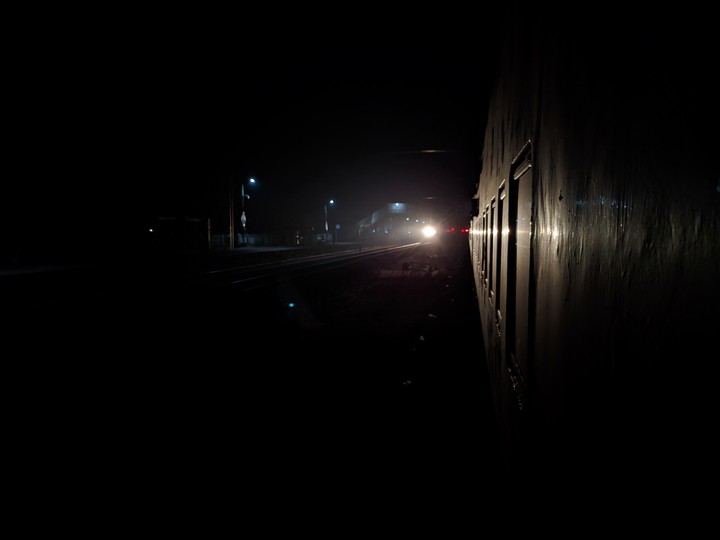 Train Crossing at Night