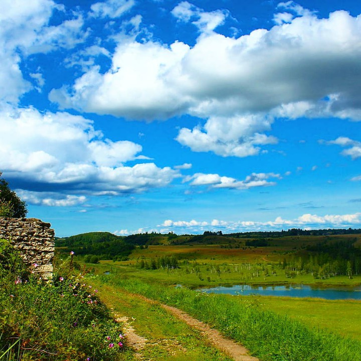 the road in the village