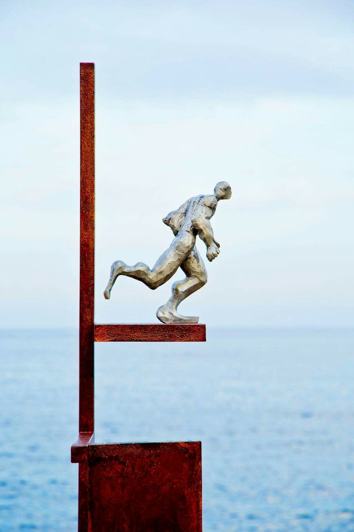 sculpture in Cala ratjada beach -baleares