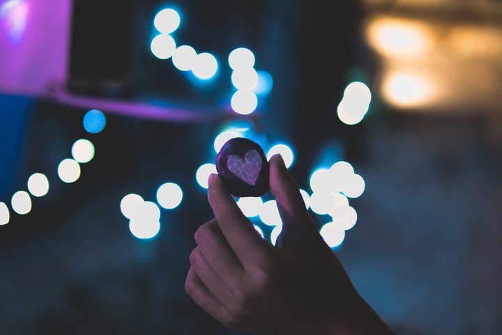 Hand Stone Heart Glare