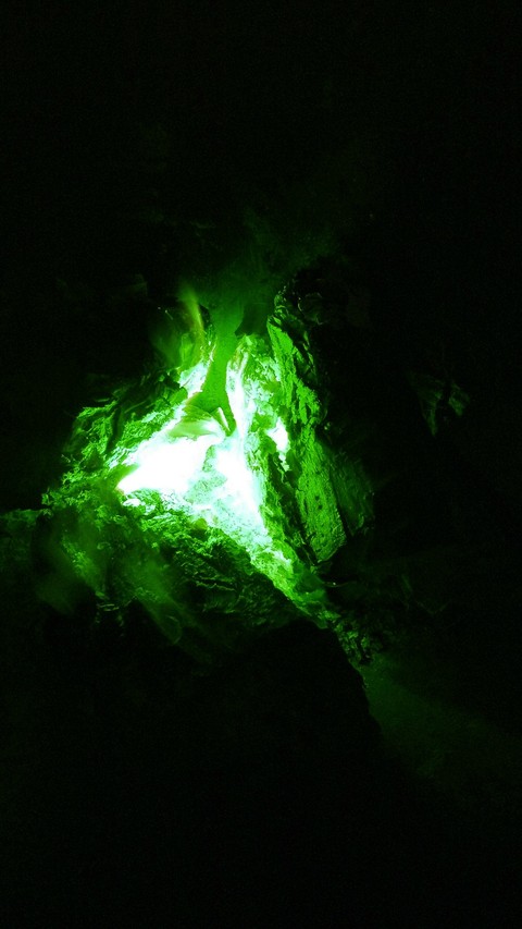 Green Tinted Fireplace