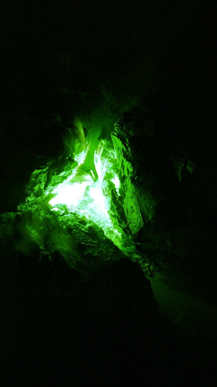 Green Tinted Fireplace