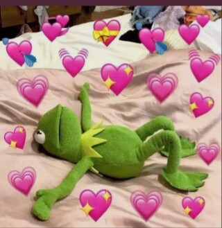 Kermit the frog crushing on someone? ? ?