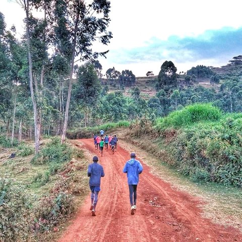 running in the rolling hills of kapchorwa