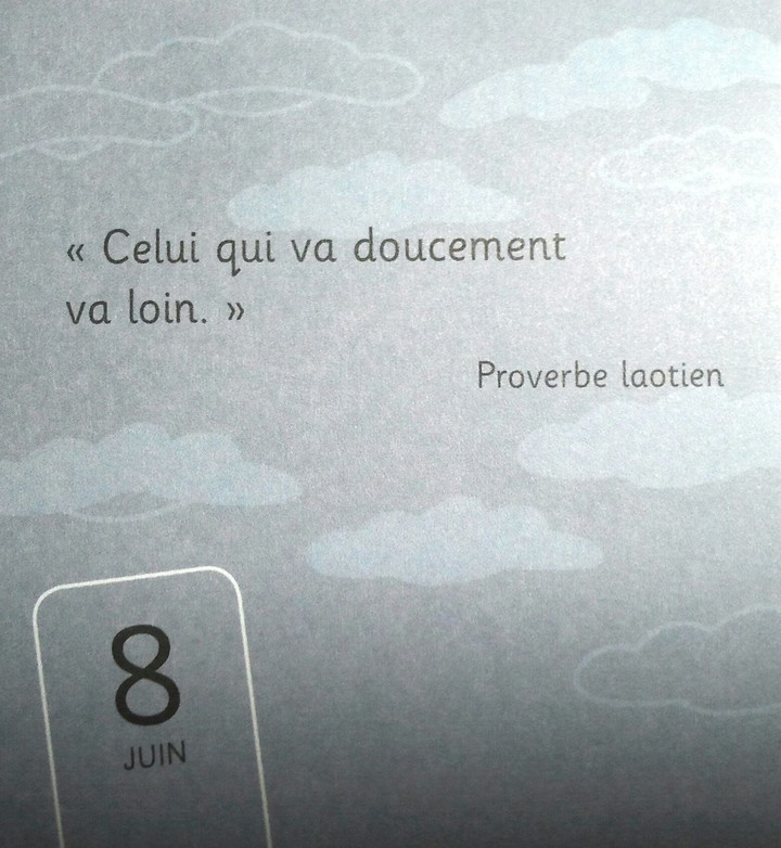 celui qui va doucement va loin