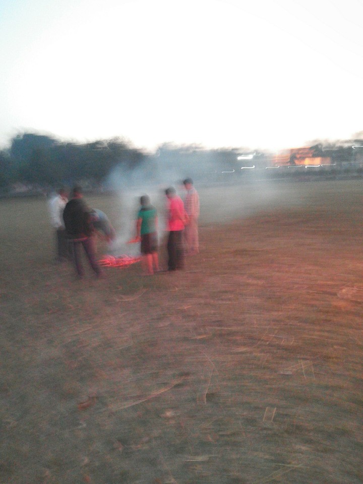 bonfire in Patna