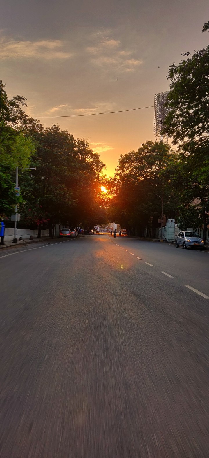 Evening Drive - Sunset scene