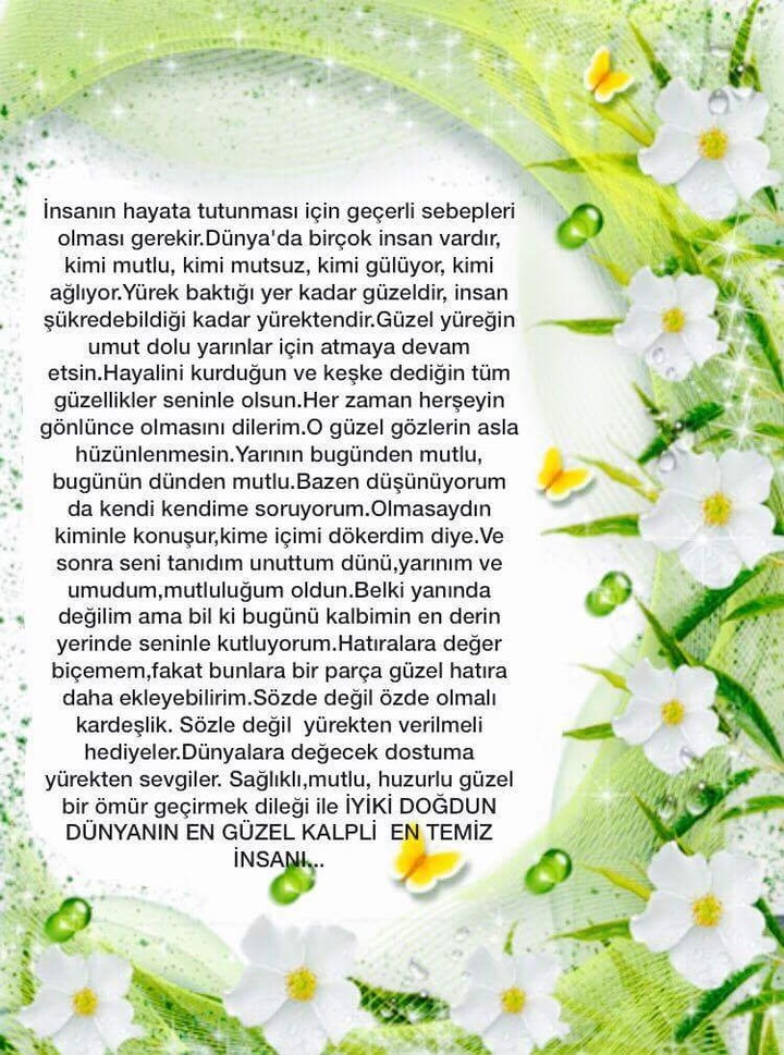Doğum Günü Mesajı