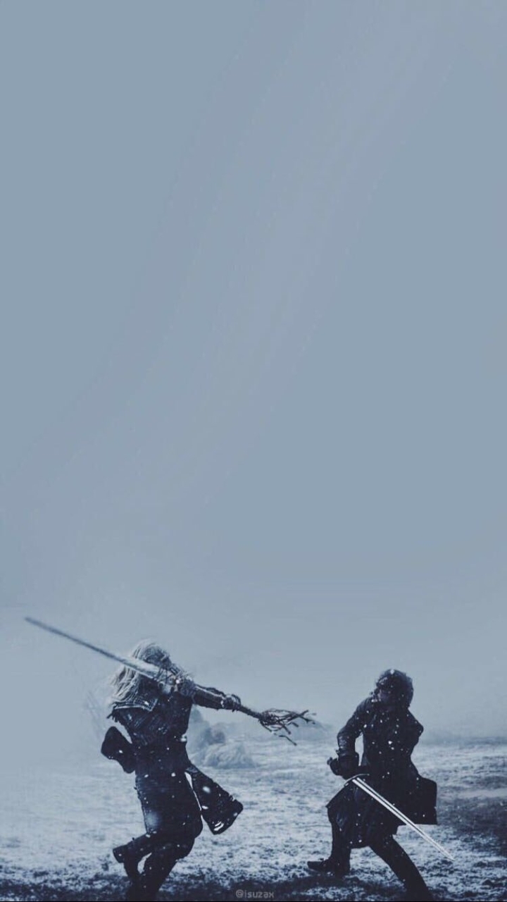 Jon fighting a white walker! 