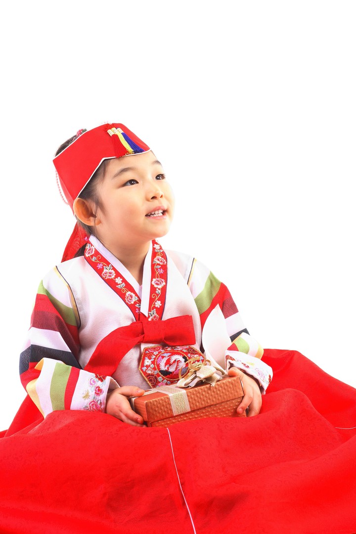 Family in Korean Dress