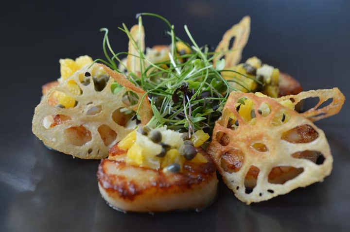 Diver Scallops with Fruit Emulsion