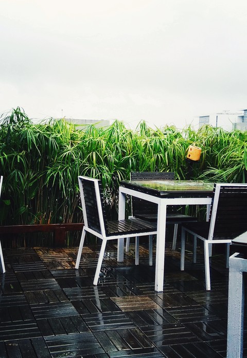 dining table on the terrace