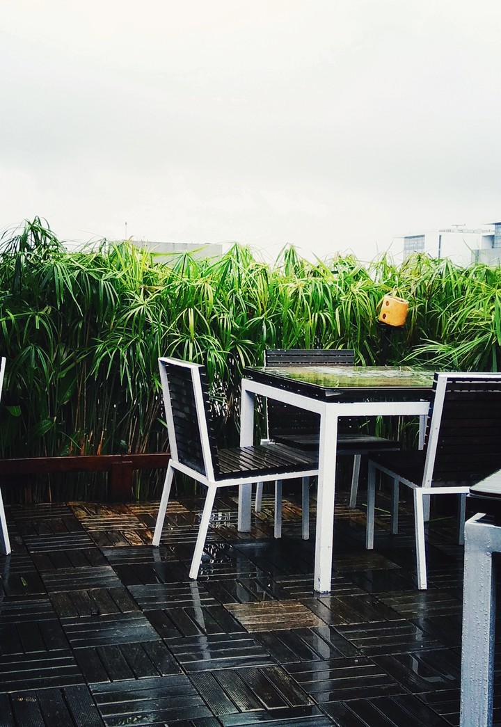 dining table on the terrace