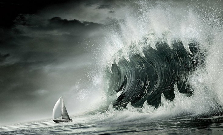 Море, sea, корабль, шторм, storm